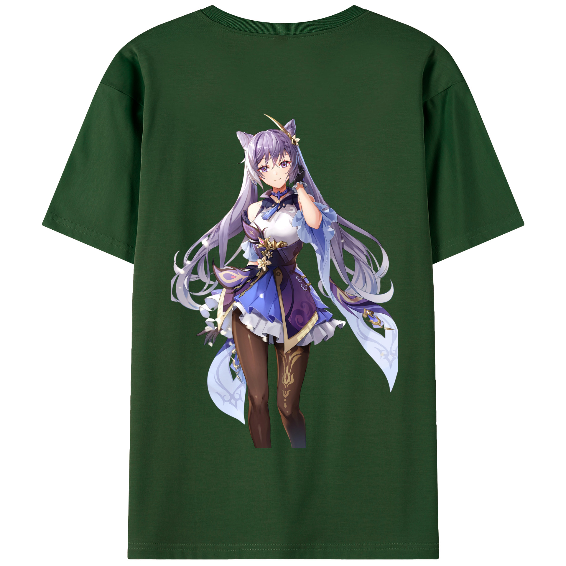 げんし神 刻晴 こくせい genshin Kokusei 綿100％半袖Tシャツ（背面プリント）